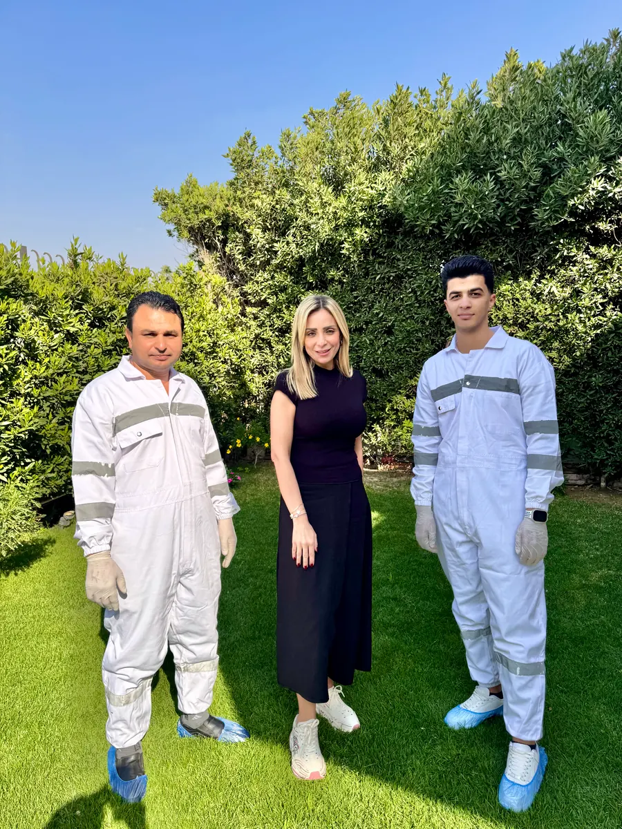 الفنانة ريم البارودي مع الشركة الألمانية